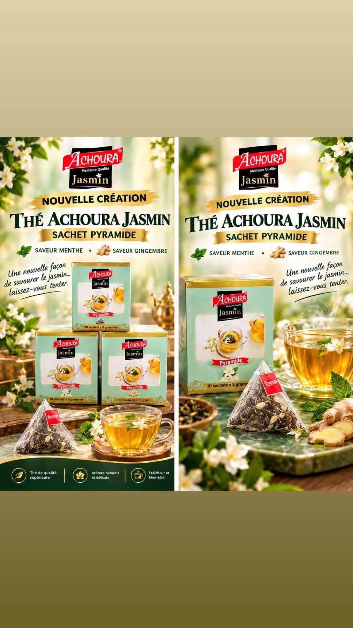 Désormais découvrez le THÉ ACHOURA JASMINE EN SACHET